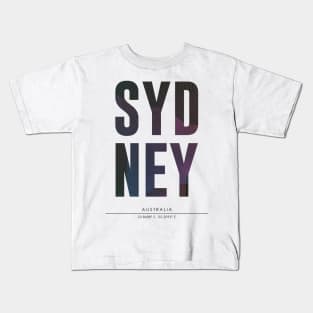 Sydney city typography Kids T-Shirt